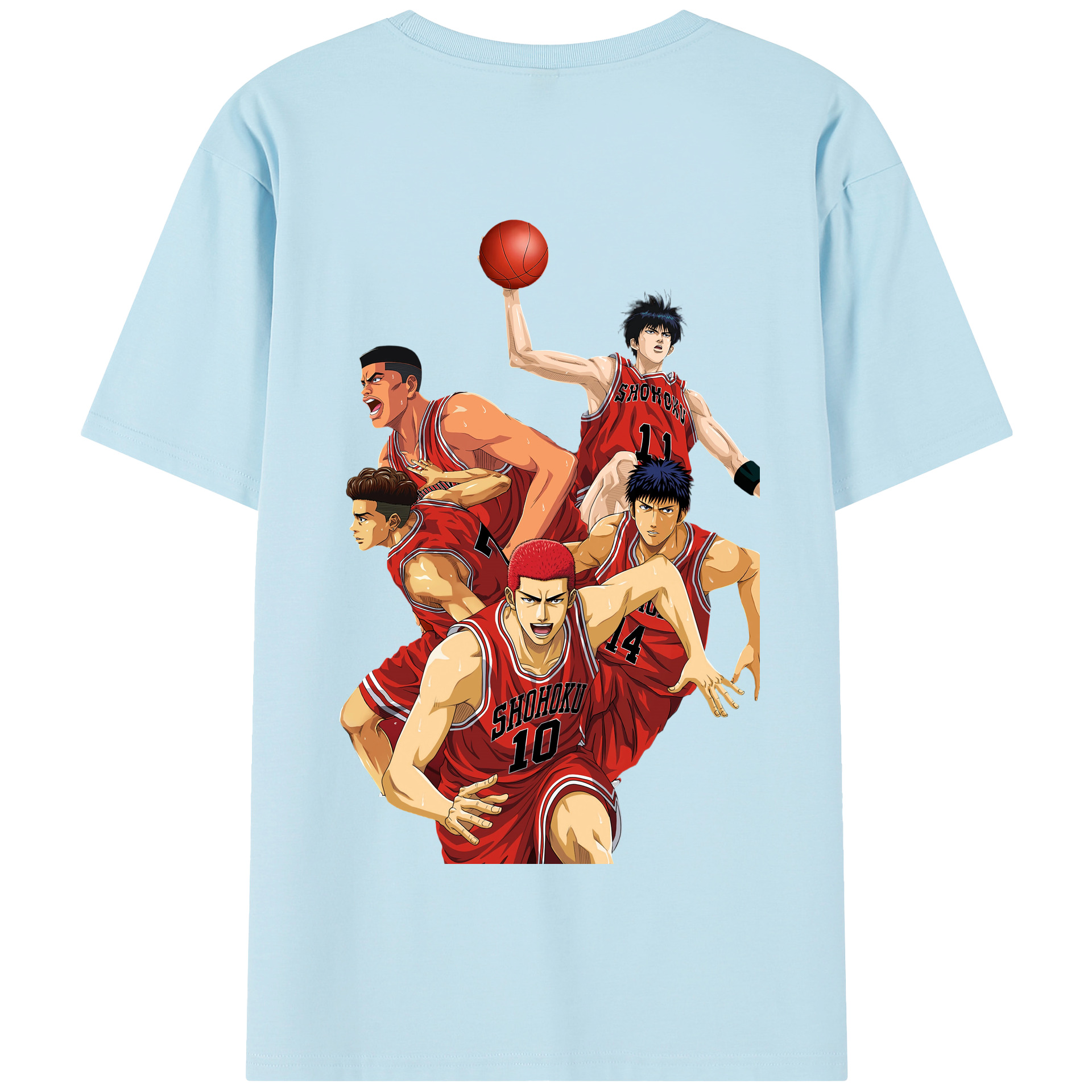 SLAM DUNK／スラムダンク 綿100％半袖Tシャツ（背面プリント）